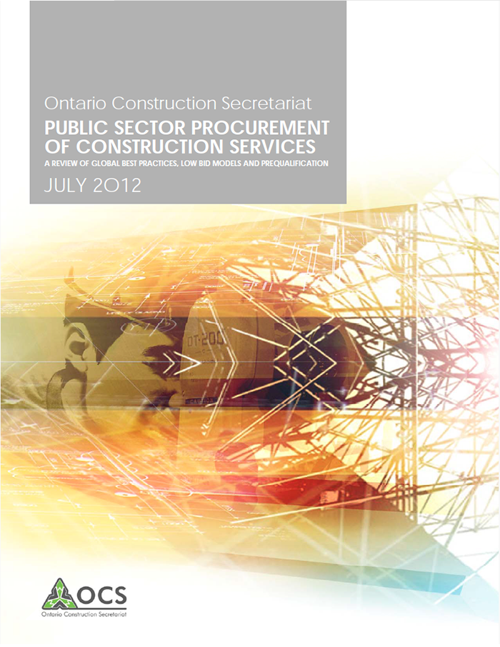 Public Sector Procurement of Construction Services – July 2012