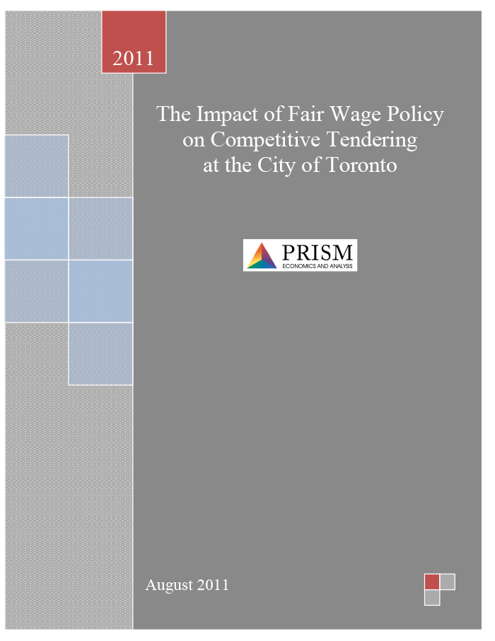 Impact of Fair Wage Policy on Competitive Tendering at the City of Toronto